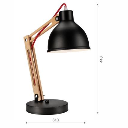 Stolní lampa MARCELLO 1xE27/60W/230V buk - FSC certifikováno