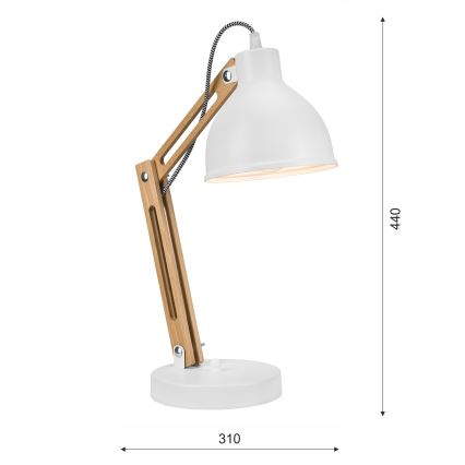 Stolní lampa MARCELLO 1xE27/60W/230V buk - FSC certifikováno