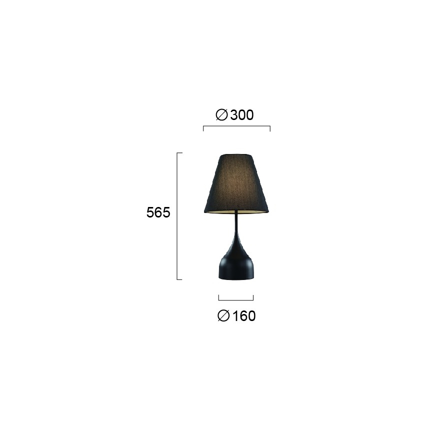 Stolní lampa MATINA 1xE27/40W/230V černá