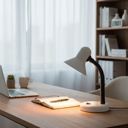 Stolní lampa MENTOR 1xE27/15W/230V bílá
