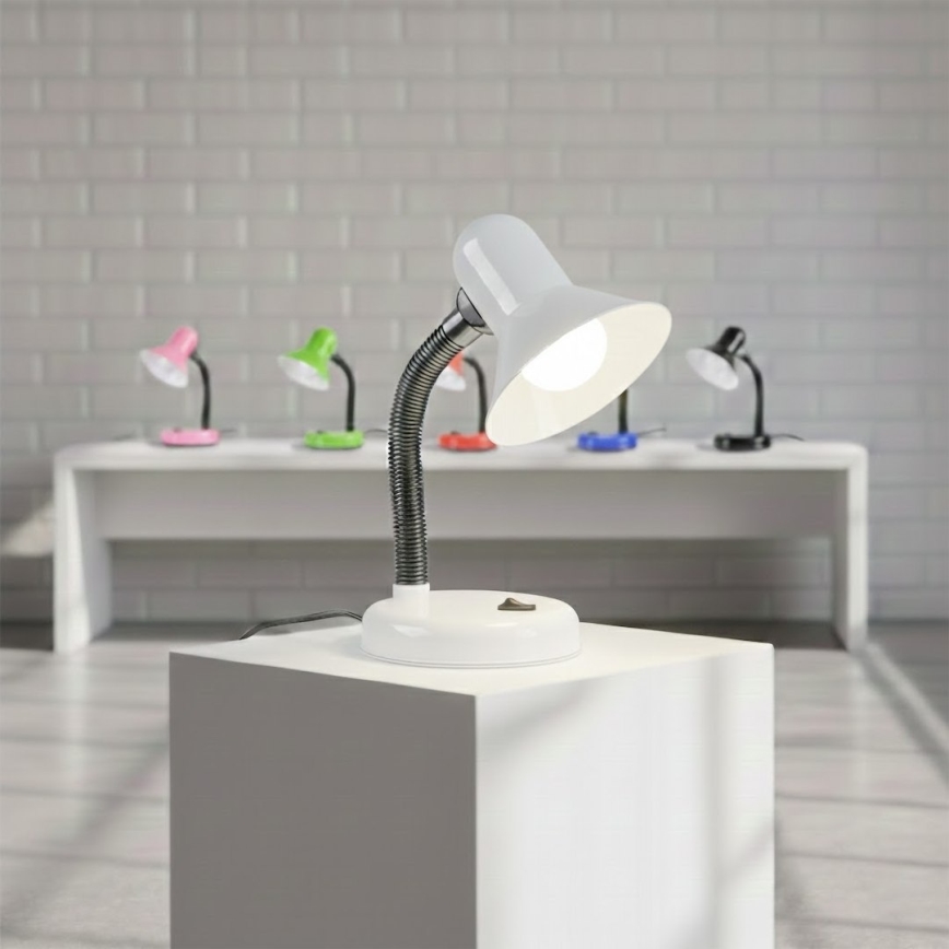 Stolní lampa MENTOR 1xE27/15W/230V bílá