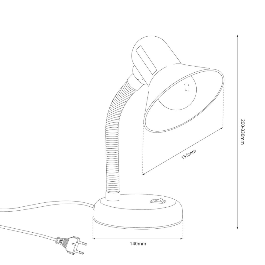 Stolní lampa MENTOR 1xE27/15W/230V bílá