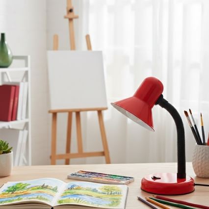Stolní lampa MENTOR 1xE27/15W/230V červená