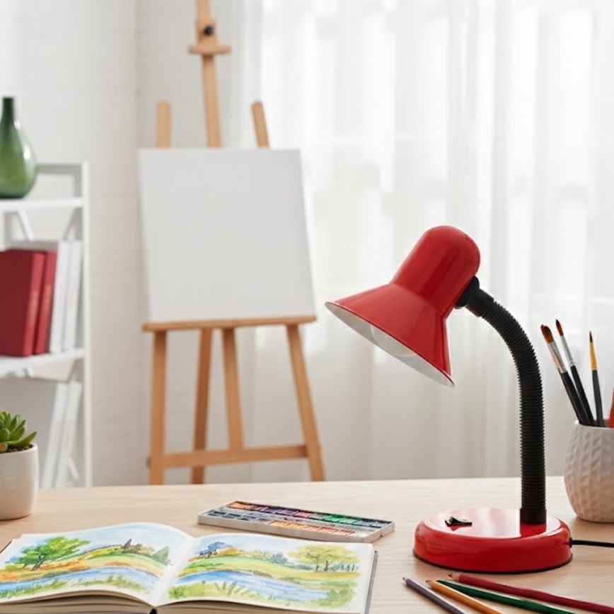 Stolní lampa MENTOR 1xE27/15W/230V červená