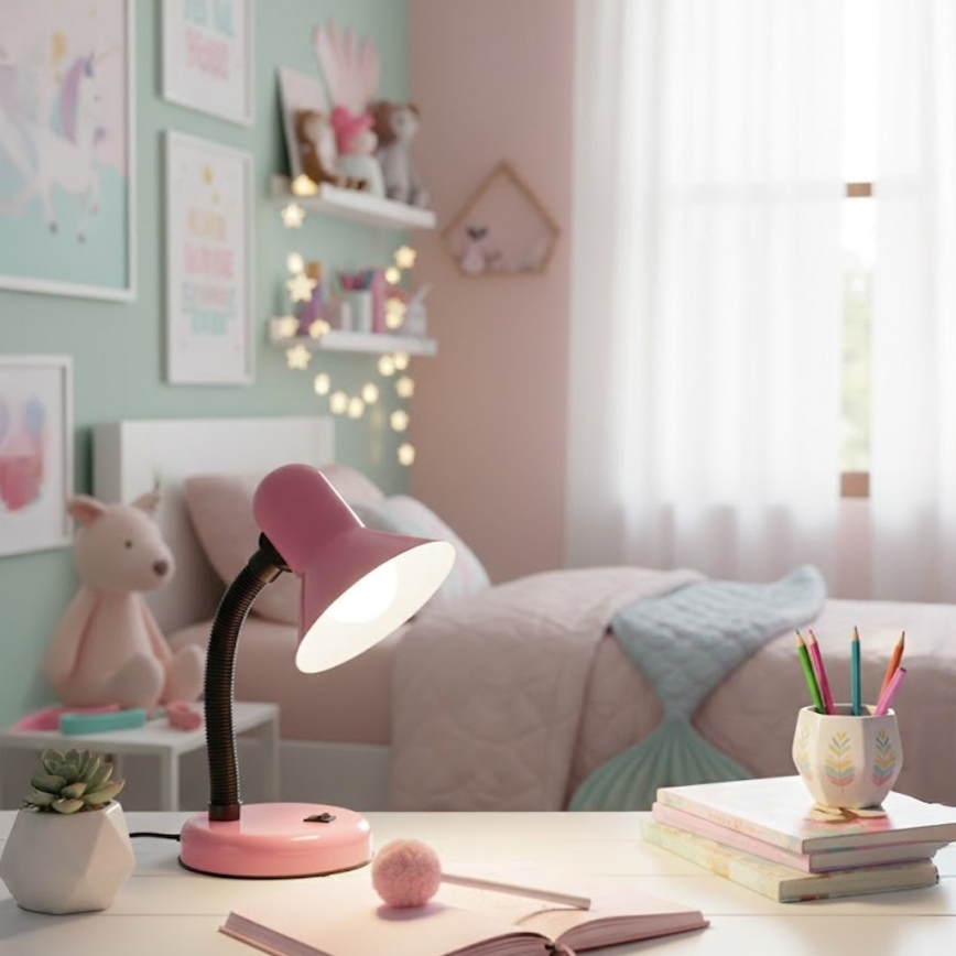 Stolní lampa MENTOR 1xE27/15W/230V růžová
