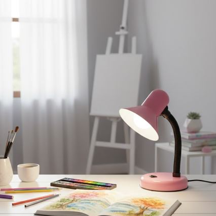 Stolní lampa MENTOR 1xE27/15W/230V růžová