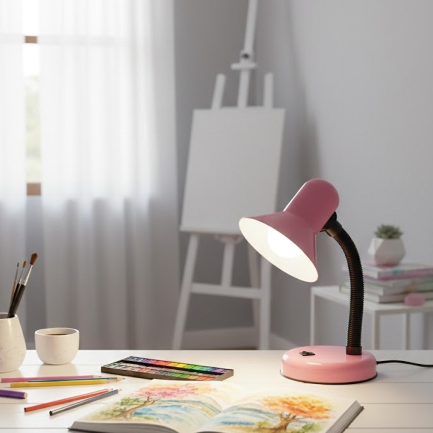 Stolní lampa MENTOR 1xE27/15W/230V růžová