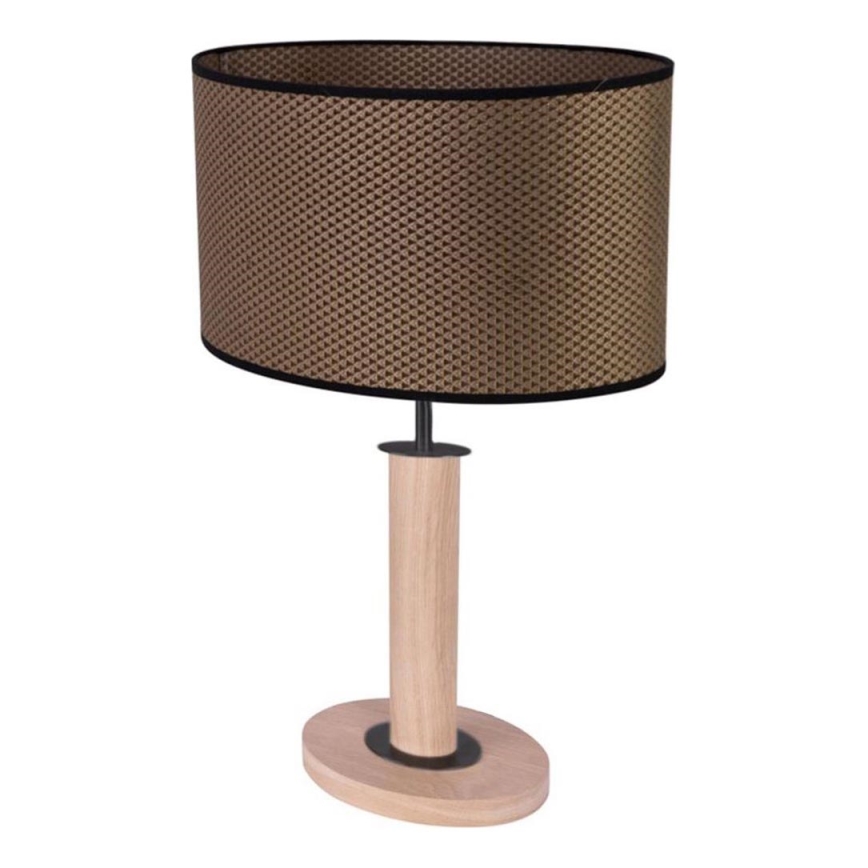 Stolní lampa MERCEDES 1xE27/40W/230V 46 cm hnědá/dub