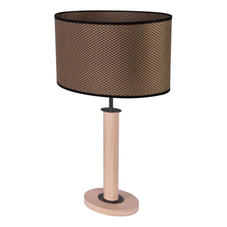 Stolní lampa MERCEDES 1xE27/40W/230V 60 cm hnědá/dub