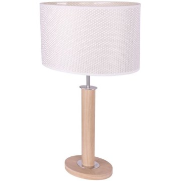 Stolní lampa MERCEDES 1xE27/40W/230V 60 cm krémová/dub