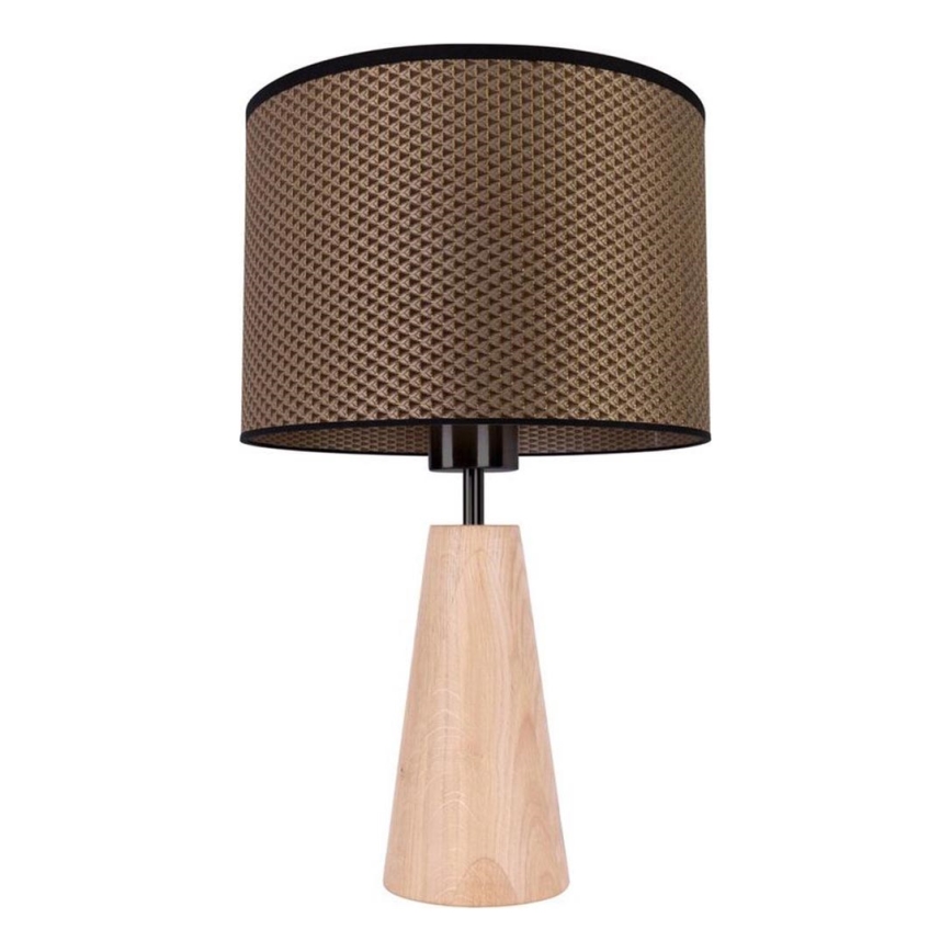 Stolní lampa MERCEDES 1xE27/40W/230V pr. 43 cm hnědá/dub