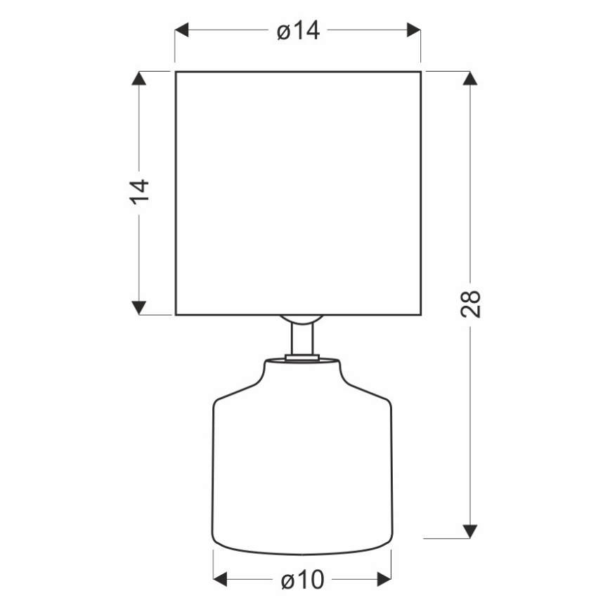 Stolní lampa MINOS 1xE14/40W/230V hnědá/bílá