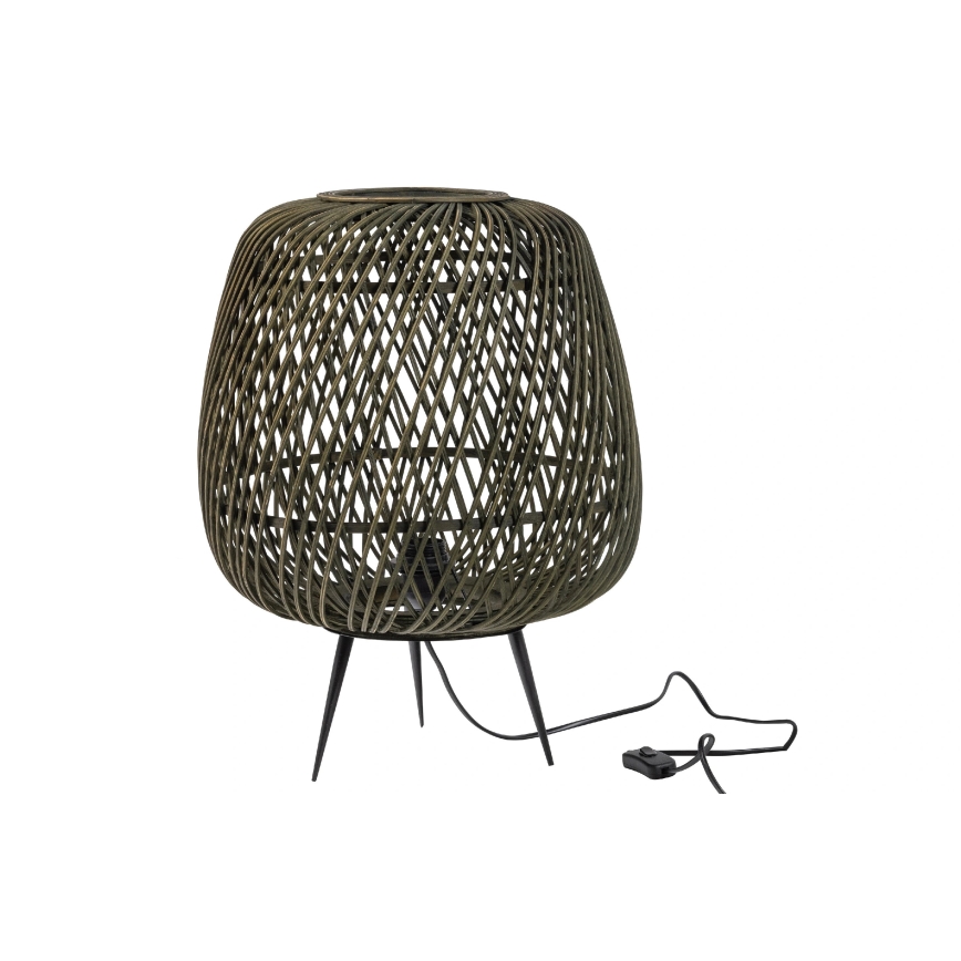 Stolní lampa MOZA 1xE27/60W/230V bambus zelená