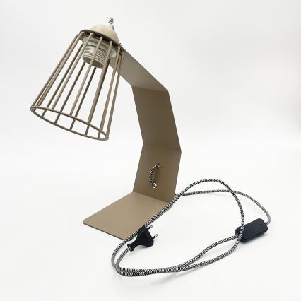 Stolní lampa NANDO 1xE27/15W/230V béžová