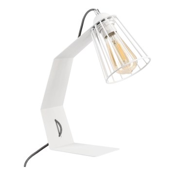 Stolní lampa NANDO 1xE27/15W/230V bílá