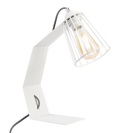 Stolní lampa NANDO 1xE27/15W/230V bílá