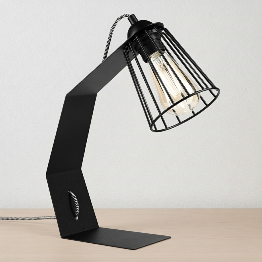 Stolní lampa NANDO 1xE27/15W/230V černá