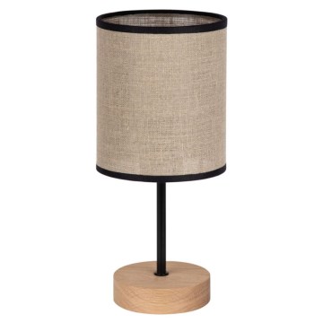 Stolní lampa NEGRO 1xE27/25W/230V dub – FSC certifikováno