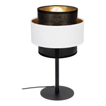 Stolní lampa NESS 1xE27/60W/230V černá/bílá