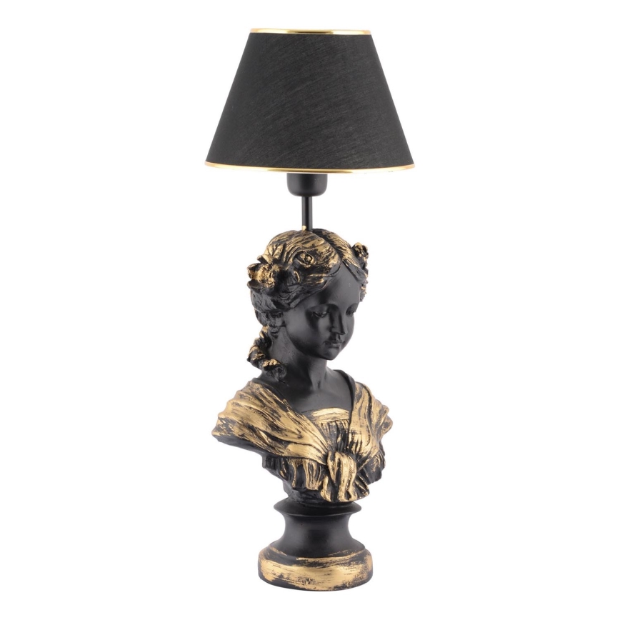 Stolní lampa OPELYA 1xE27/40W/230V černá/zlatá