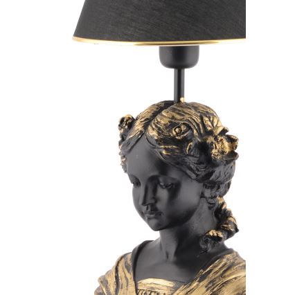 Stolní lampa OPELYA 1xE27/40W/230V černá/zlatá