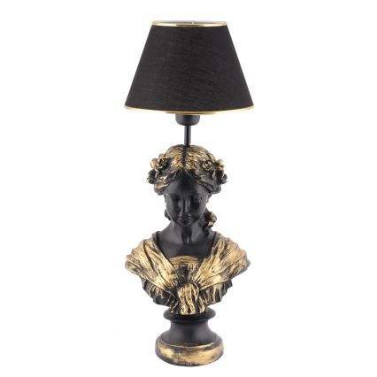 Stolní lampa OPELYA 1xE27/40W/230V černá/zlatá