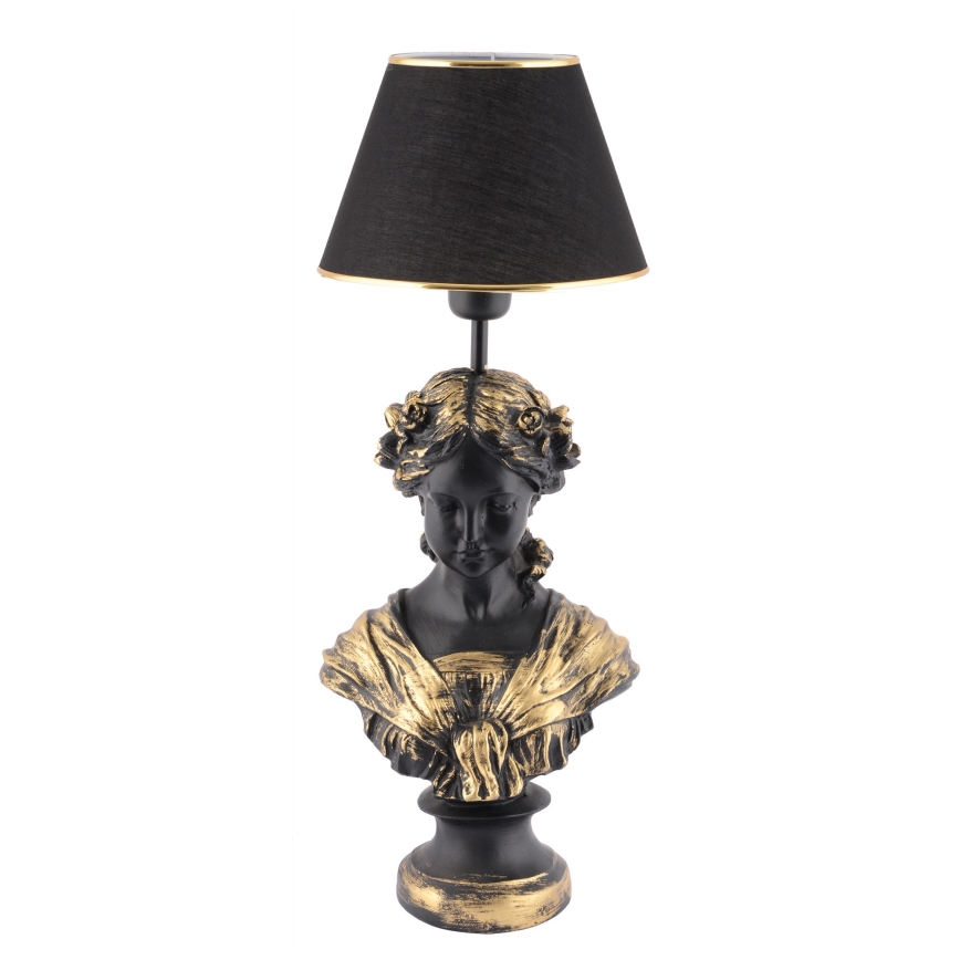 Stolní lampa OPELYA 1xE27/40W/230V černá/zlatá