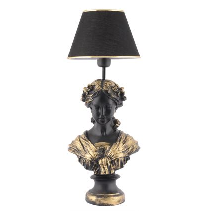 Stolní lampa OPELYA 1xE27/40W/230V černá/zlatá