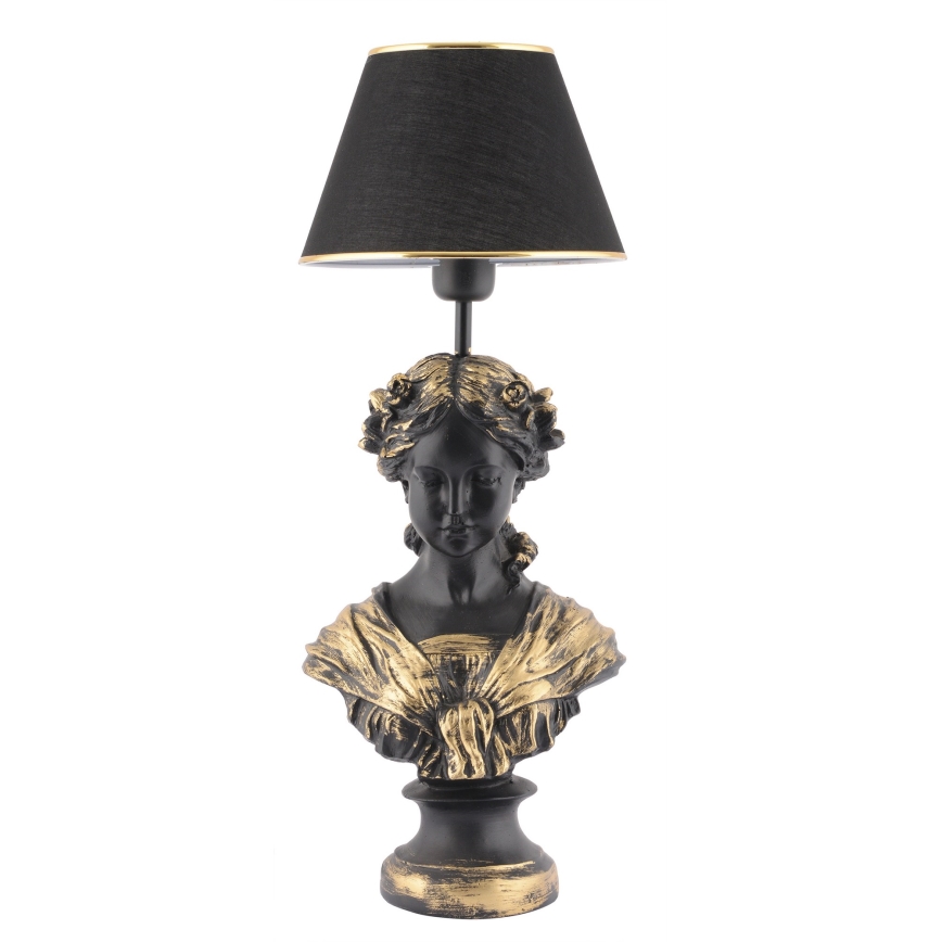 Stolní lampa OPELYA 1xE27/40W/230V černá/zlatá