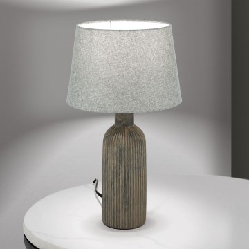 Stolní lampa ORCHID 1xE27/40W/230V keramika hnědá/šedá