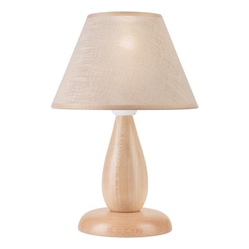 Stolní lampa PERA 1xE27/60W/230V béžová/buk