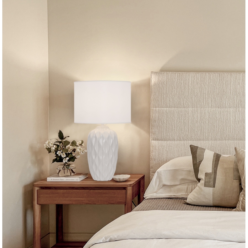 Stolní lampa PINEAPLE 1xE27/40W/230V bílá