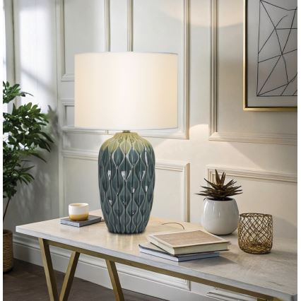 Stolní lampa PINEAPLE 1xE27/40W/230V bílá/zelená