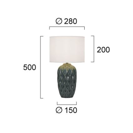 Stolní lampa PINEAPLE 1xE27/40W/230V bílá/zelená
