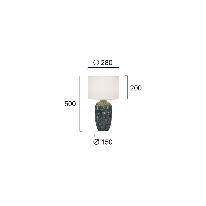 Stolní lampa PINEAPLE 1xE27/40W/230V bílá/zelená