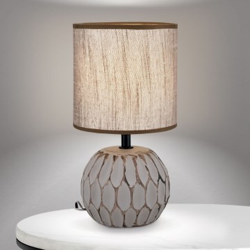 Stolní lampa PINIA 1xE14/25W/230V keramika béžová/šedá