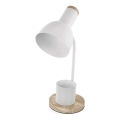 Stolní lampa POPPY 1xE27/25W/230V bílá