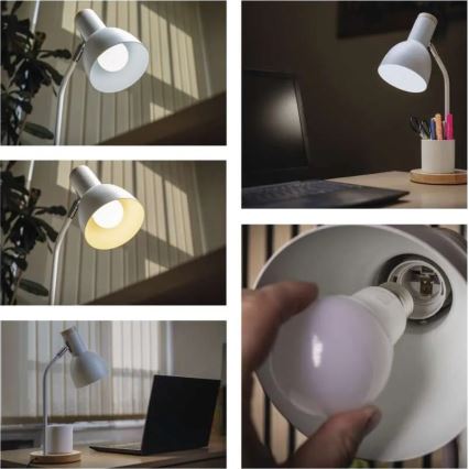 Stolní lampa POPPY 1xE27/25W/230V bílá