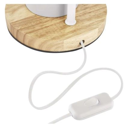 Stolní lampa POPPY 1xE27/25W/230V bílá