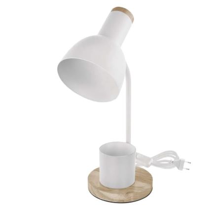 Stolní lampa POPPY 1xE27/25W/230V bílá