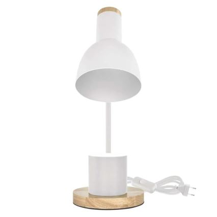 Stolní lampa POPPY 1xE27/25W/230V bílá