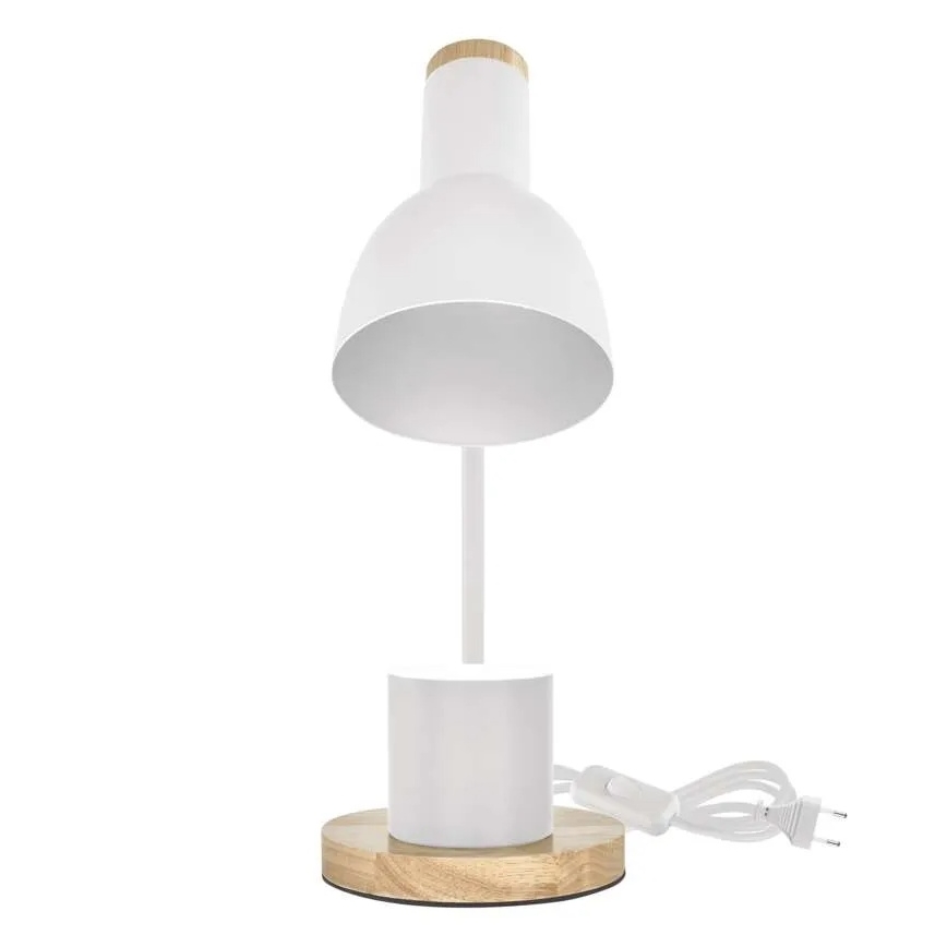 Stolní lampa POPPY 1xE27/25W/230V bílá