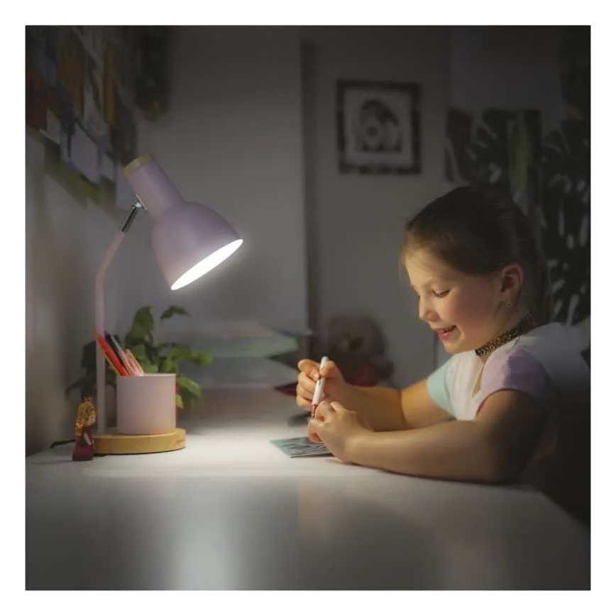 Stolní lampa POPPY 1xE27/25W/230V růžová