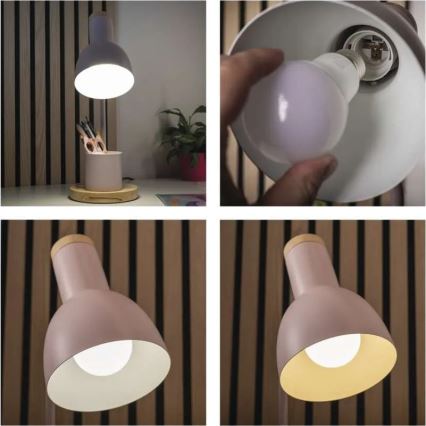 Stolní lampa POPPY 1xE27/25W/230V růžová