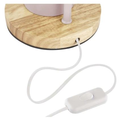 Stolní lampa POPPY 1xE27/25W/230V růžová