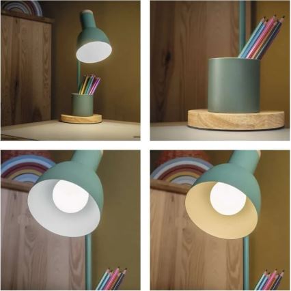 Stolní lampa POPPY 1xE27/25W/230V zelená