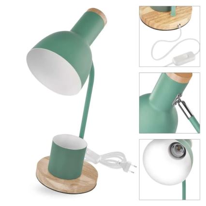 Stolní lampa POPPY 1xE27/25W/230V zelená