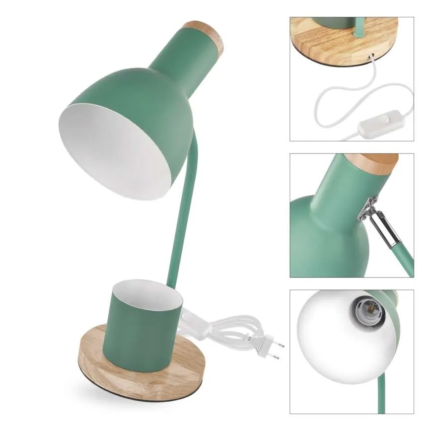 Stolní lampa POPPY 1xE27/25W/230V zelená