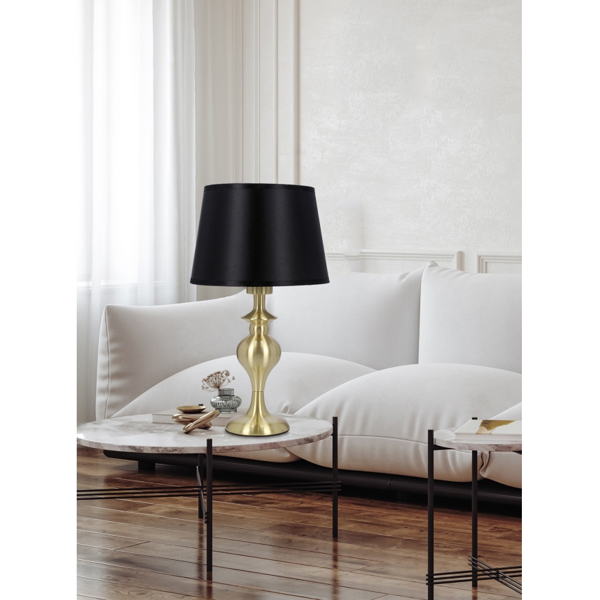 Stolní lampa PRIMA GOLD 1xE27/60W/230V černá/zlatá