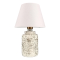 Stolní lampa RAMZES 1xE27/40W/230V bílá/béžová